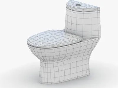 1526 - Toilet Low-poly 3D model