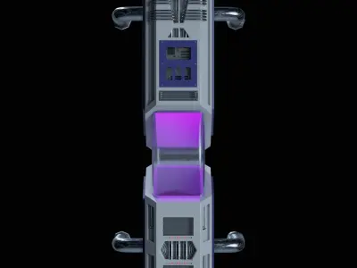 Hydroponic Sci Fi Grow Tank 3D model