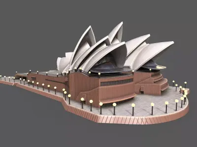 Sydney opera house  poly and model optimized already Low-poly 3D model