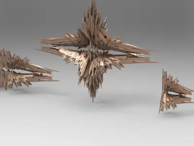 Cyberpunk glass shard structure shard collection 1  3D model