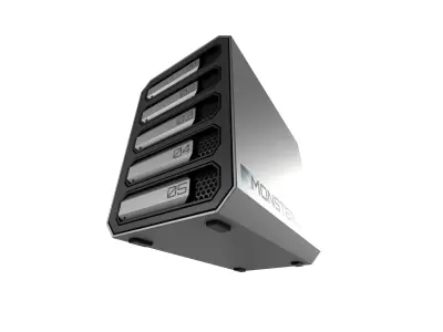 Scifi Network Atached Storage server Low-poly 3D model