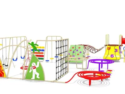 Wave Playground Low-poly 3D model