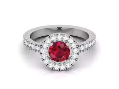 Diamond Ring For Women 3d Print Model 3D print model 33