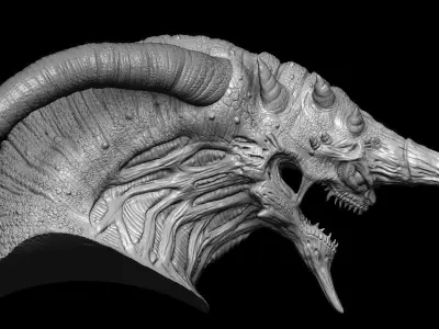 Guyver Gregole head bust realistic 3D model