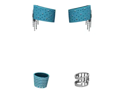 Belly Dance Arm Pieces Low-poly 3D model