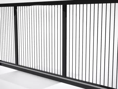 Cantilever Sliding Gates 3D model