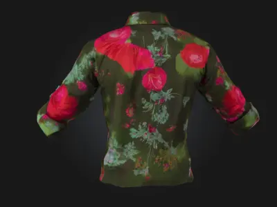 Floral Elegance Graceful Apparel Model for Fashion Free 3D model