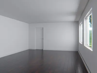 Interior Startup Base Mesh Livingroom Scene Low-poly 3D model