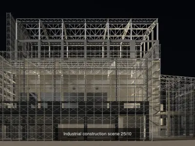 Buildings under construction set 02 3D Model Pack