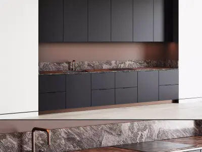 106 modern kitchen 03 eclectic minimal 3D model