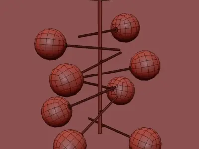 Chandelier lustra light 3D model