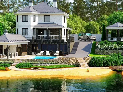 sea view cottage   3D model