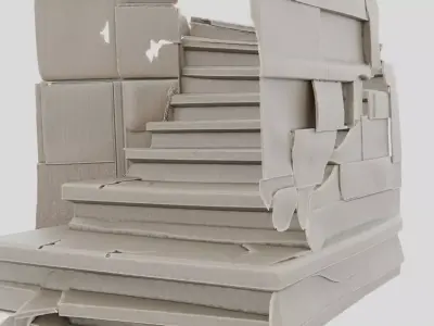 Ancient Fantasy Stone Stair Ruin for 3D print 3D model