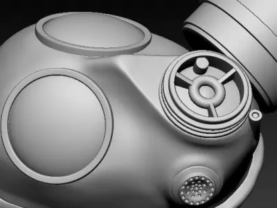 Gas Mask Pendant 3D print model