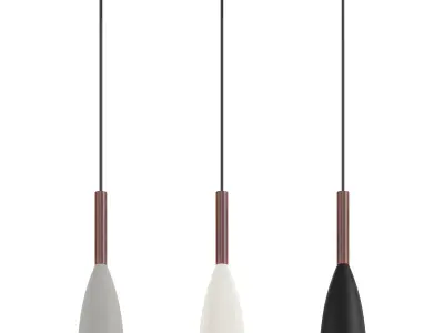 Flute Minimalist Nordic Kitchen Pendant Light 3D model