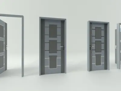 Door sets 8 3D model