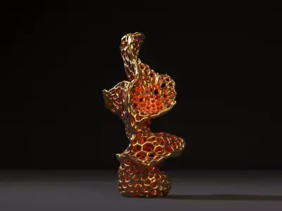 Abstract vase Voronoi 3D print model