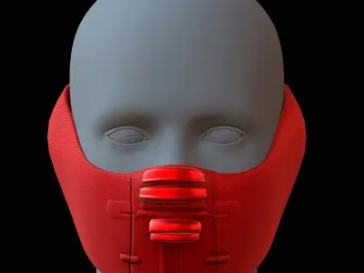 Gas mask helmet 3d model scifi Low-poly  Low-poly 3D model 294
