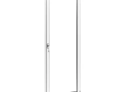 Metal Window 980mm x 2360mm 3D model