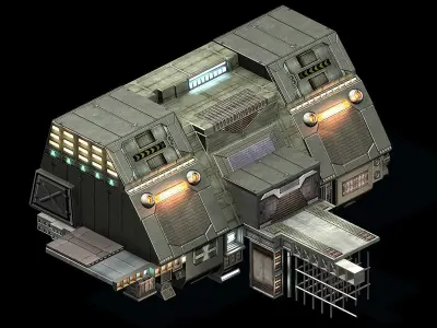 Spaceship - repair shop 02 3D model