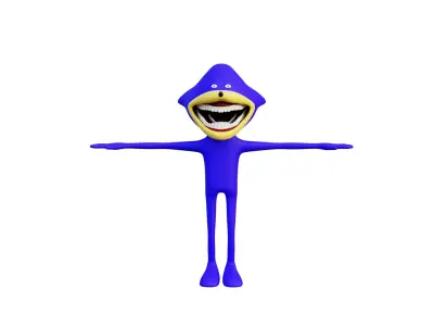 Sonic the Tape Horror 3D Character Model Blender Rigged Low-poly 3D model