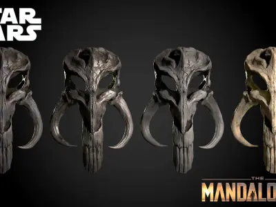 Mythosaur Skull Pendant - Mandalorian Symbol Ready for 3d print 3D print model