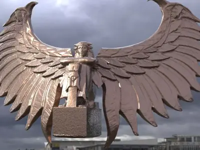 Egyptian Sun Statue 1  3D model