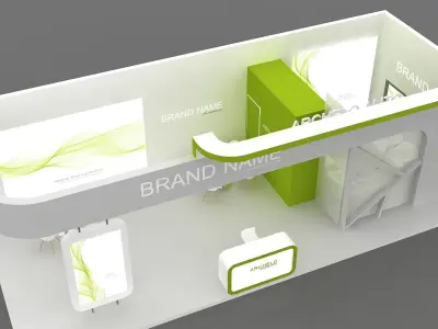 exhibition booth stand 3d model tradeshow 3D model
