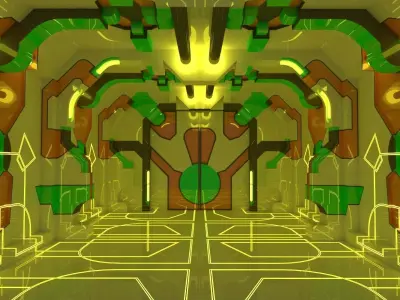 Sci-fi corridor 3D model get