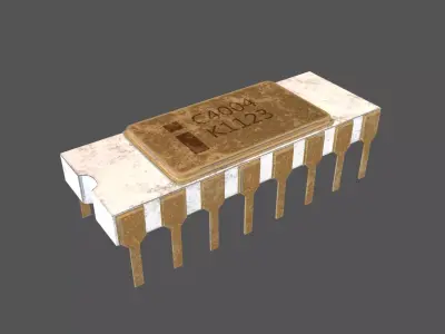 Intel C4004 CPU v1 002 Low-poly 3D model