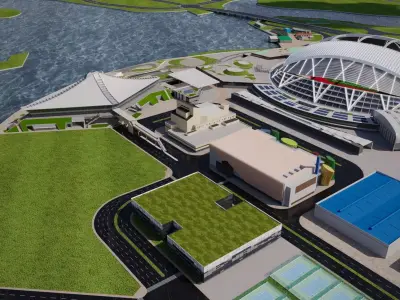 Singapore National Stadium 3D model