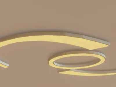 Ceiling Lamp LEDs Free low-poly 3D model