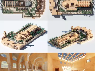 ancient arabian palace 3D model