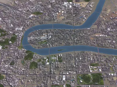 Liuzhou - 3D City Model Low-poly 3D model