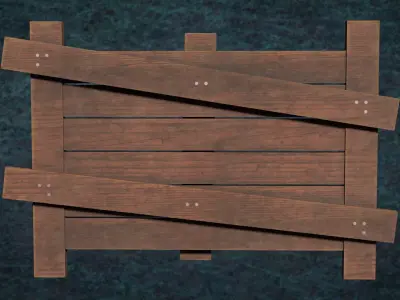 Barricades Defences Series Wall Wooden Line N1-6 G1  3D model