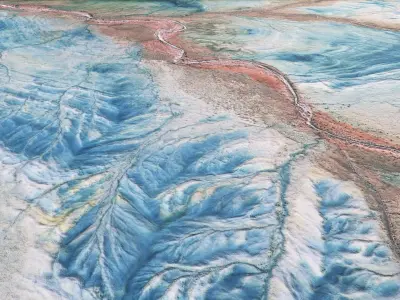 Desert Surface Terrain Relief Landscape Environment  PBR 11 Low-poly 3D model