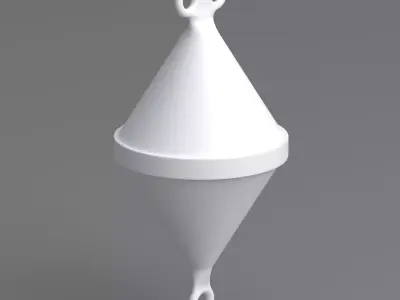 Sea Buoy 01 white 3D model