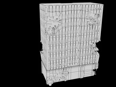 Abadoned Building  Low-poly 3D model