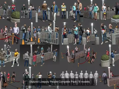 Stylized Lowpoly People Complete Pack