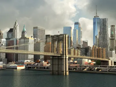  Manhattan Low Poly City Pack – Lower Manhattan + Midtown Section 