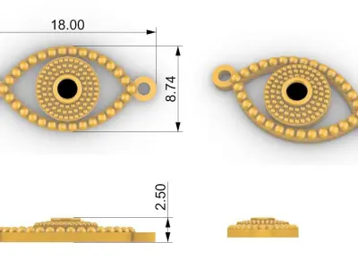 Eye Shape Pendant 3D print model