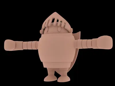 ROBOT knight in armour 3D model