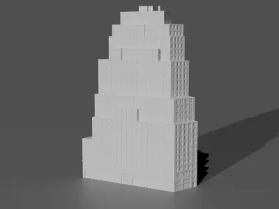111 John Street NYC Art Deco Skyscraper High Detail  3D print model