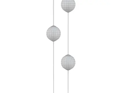 COSMOS floor lamp with three glass balls 3D model