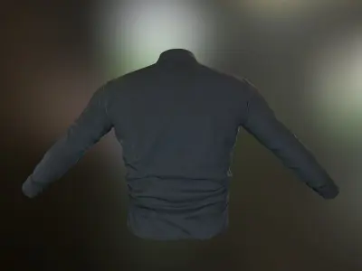 Black Shirt Low-poly 3D model