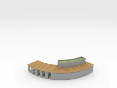 Bench Park 13 3D model