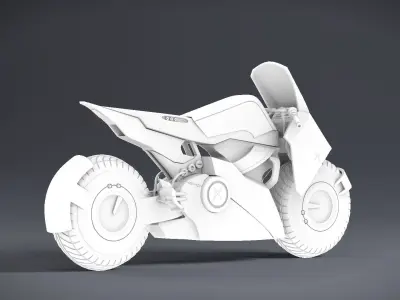 HAWKX MOTORBIKE SCI FI 3D model