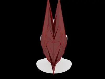 Low Poly CyberPunk Mask Low-poly 3D model