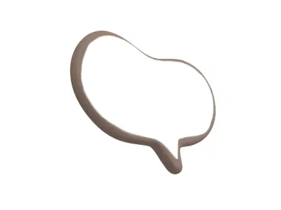 Speech Balloon v14 003 Low-poly 3D model