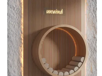 Round lounge zone 3D model